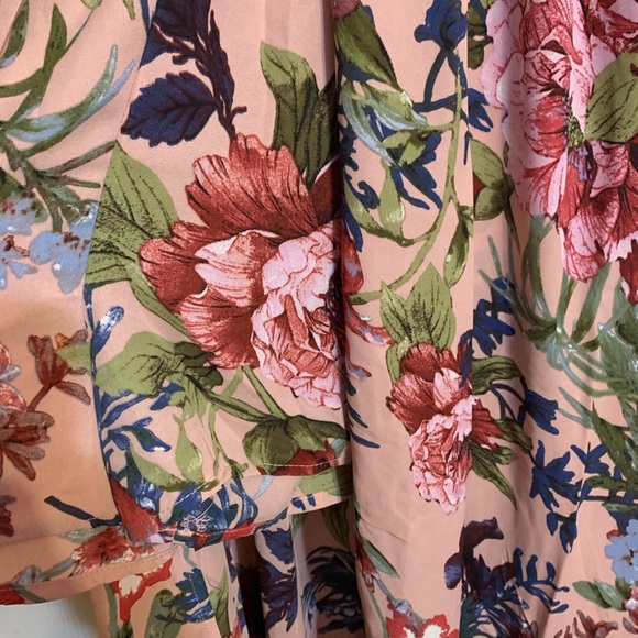 Mauve Floral Print Sleeveless Romper Maxi Style - Picture 13 of 16